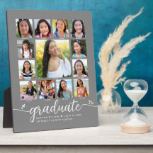 Grauer Abschluss K-12 Moderne Script Foto Collage