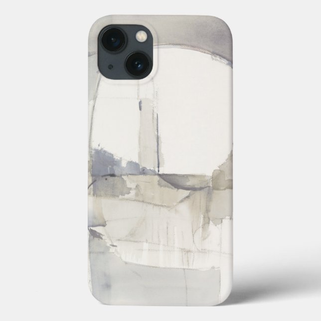 Grauer abstrakter Druck der Improvisations-I Case-Mate iPhone Hülle (Rückseite)