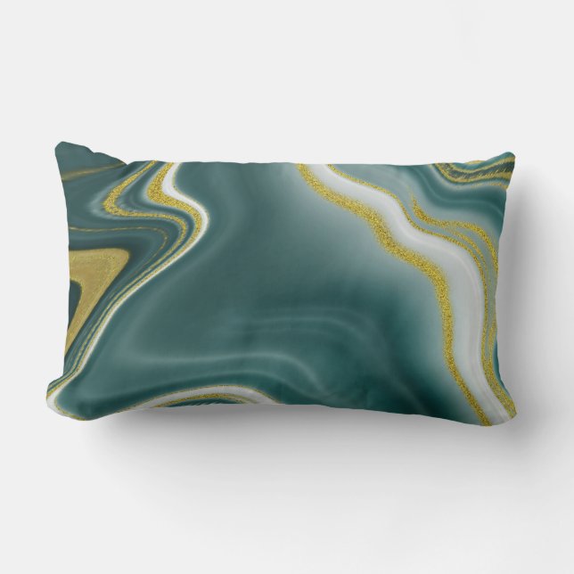 Grauer abstrakter Glitzer Lumbar Kissen (Vorderseite)