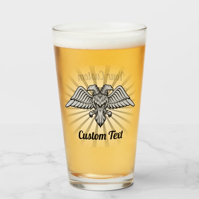 Grauer Adler mit zwei Köpfen Glas (Vorne (Gefüllt))