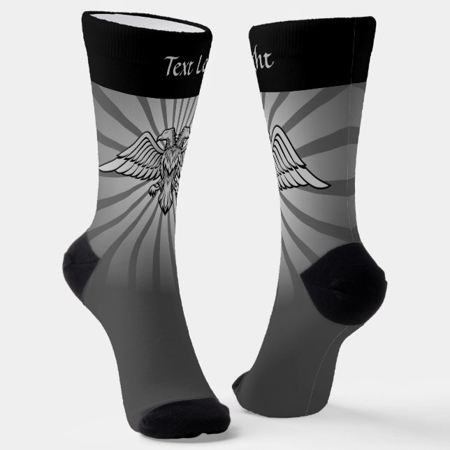 Grauer Adler mit zwei Socken (Gewinkelt)