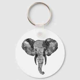 Grauer afrikanischer Elefant Schlüsselanhänger
