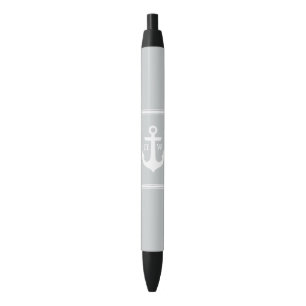 Grauer Anker Mit Monogramm Kugelschreiber
