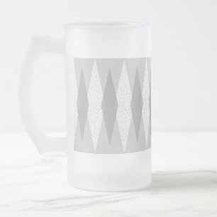 Grauer Argyle-Frostglas-Mug im Stil der Mitte des Mattglas Bierglas