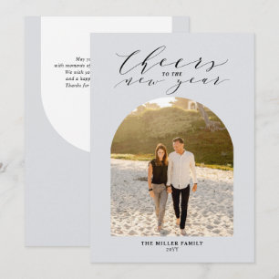 Grauer Beifall für das Neujahrsgrüßen des Fotos Feiertagskarte