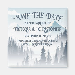 Grauer Bergnebel Wilderness Winter Save the Date Magnet