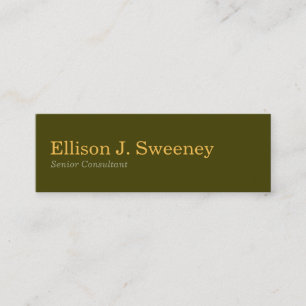 Grauer beruflicher fetter Buchstabe Entwurf des Mini Visitenkarte