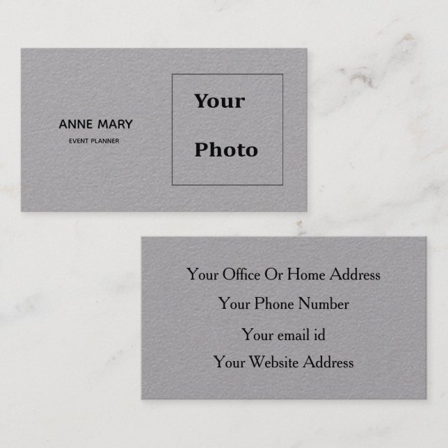 Grauer, Beruflicher Name des benutzerdefinierten F Visitenkarte (Vorne/Hinten)