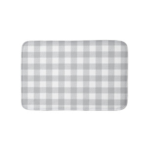 Grauer Büffel-karierte Checkered Muster-Wolldecke Badematte