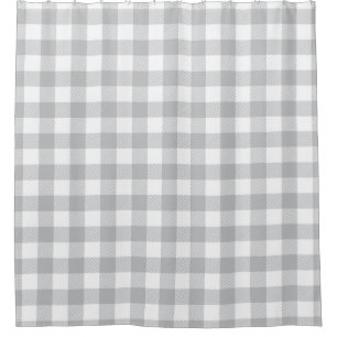 Grauer Büffel-kariertes Checkered Muster Duschvorhang