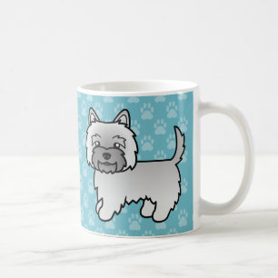 Grauer Cairn Terrier Cartoon-Hund-Illustration Tasse