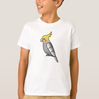 Grauer Cartoon Cockatiel Parrot Bird