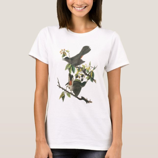 Grauer Catbird durch Audubon T-Shirt (Vorderseite)