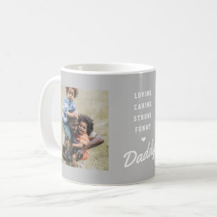 Grauer Daddy-Foto Vatertag Kaffeetasse