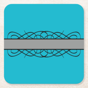 Grauer Deko Blühte Paper Untersetzer