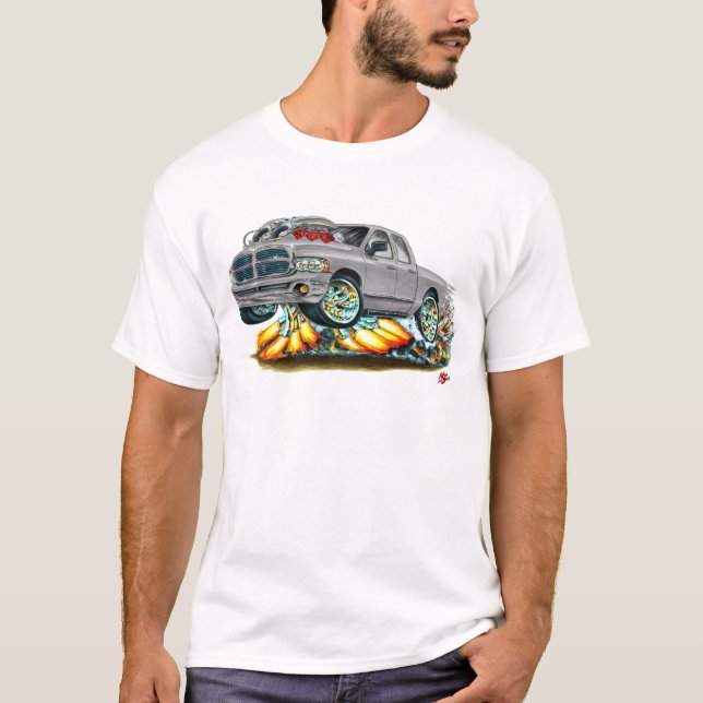 Grauer Doppelfahrerhaus-LKW des Dodge-SRT10 T-Shirt (Vorderseite)