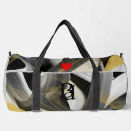 Grauer Duffel Bag Trend Abstrakt Black Gold Duffle Bag