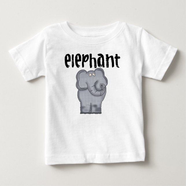 Grauer Elefant Baby T-shirt (Vorderseite)