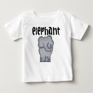 Grauer Elefant Baby T-shirt