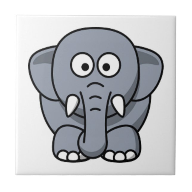 GRAUER ELEFANT FLIESE (Vorderseite)