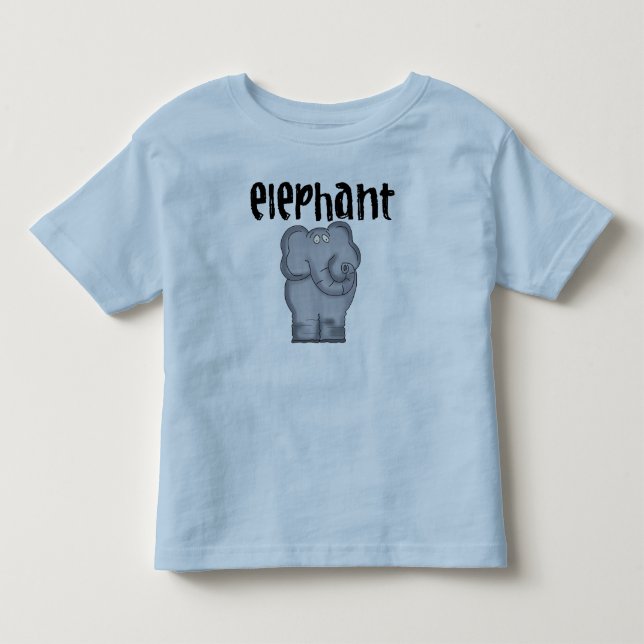 Grauer Elefant Kleinkind T-shirt (Vorderseite)