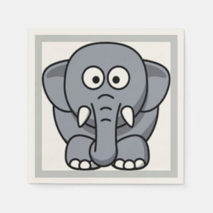 GRAUER ELEFANT SERVIETTE