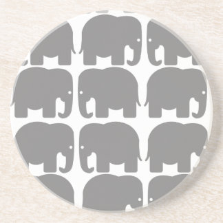 Grauer Elefant-Silhouette-Untersetzer Sandstein Untersetzer