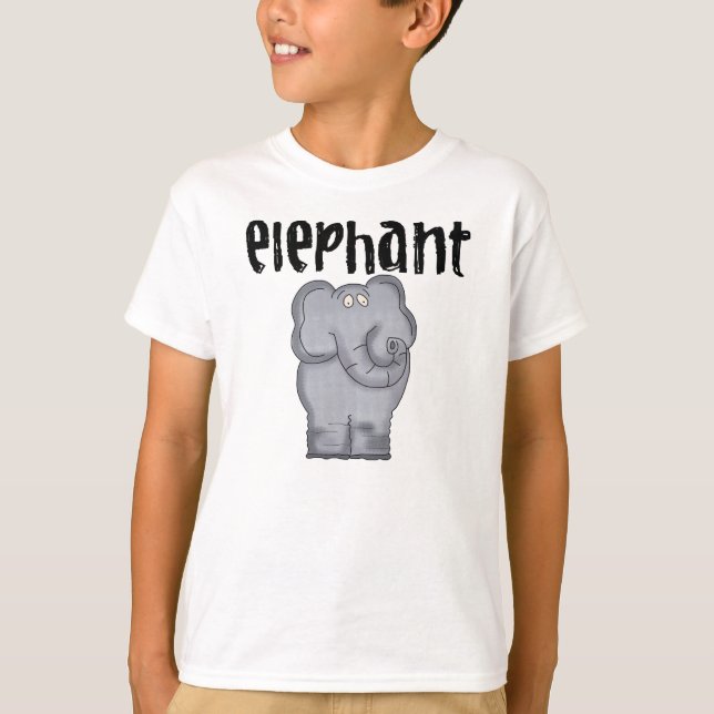 Grauer Elefant T-Shirt (Vorderseite)
