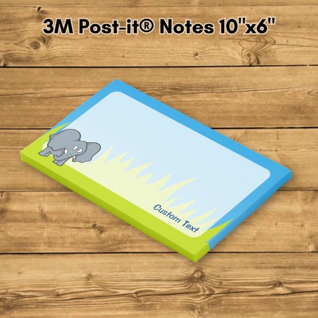 Grauer Elephant-Cartoon Post-it Klebezettel (Von Creator hochgeladen)