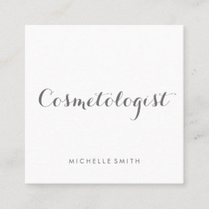 Grauer Extravaganter Schriftart Minimalistisch Quadratische Visitenkarte