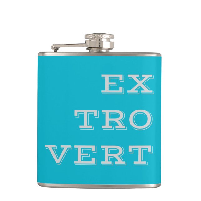 Grauer Extrovert Vinyl Flask Flachmann (Vorderseite)