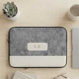 Grauer Filzeffekt-Laptop-Schutzhülle Modern Person Laptopschutzhülle