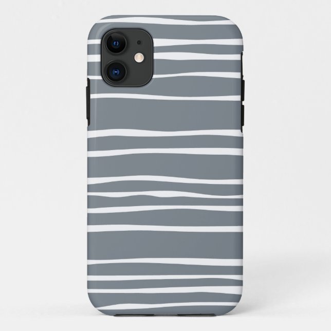 Grauer flippiger gestreifter iPhone 5/5S Kasten Case-Mate iPhone Hülle (Rückseite)