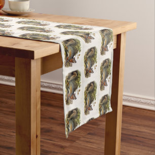Grauer Fox / Grauer Fox Audubon's American Quadrup Mittelgroßer Tischläufer