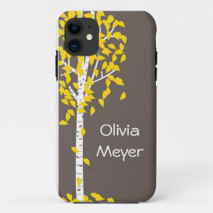 Grauer gelber Aspen-Baum iPhone Kasten Case-Mate iPhone Hülle