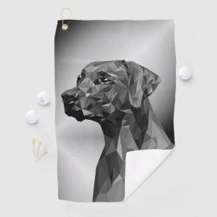 Grauer geometrischer Hund Golfhandtuch
