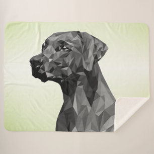 Grauer geometrischer Hund Grün Sherpadecke