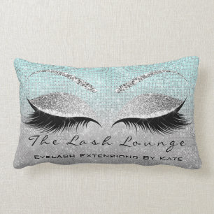 Grauer Glitzer Makeup Lashes Beauty Aqua Lendenkissen