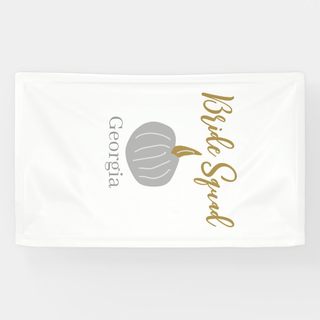 Grauer goldener Kürbis Banner (Horizontal)
