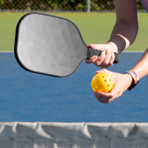 Grauer Gradient-Geometrisches-Netz-Muster Pickleball Schläger