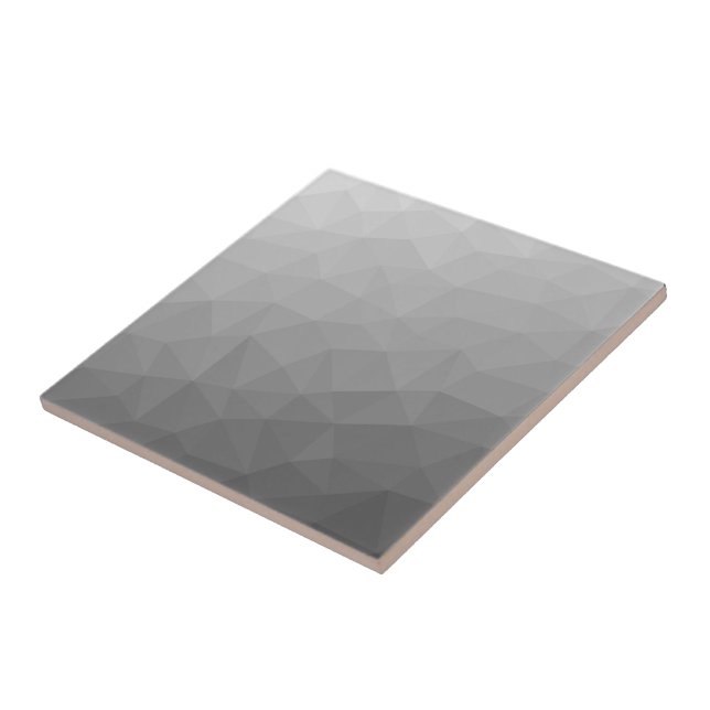 Grauer Gradient-Geometrisches-Netzmuster Fliese (Seite)