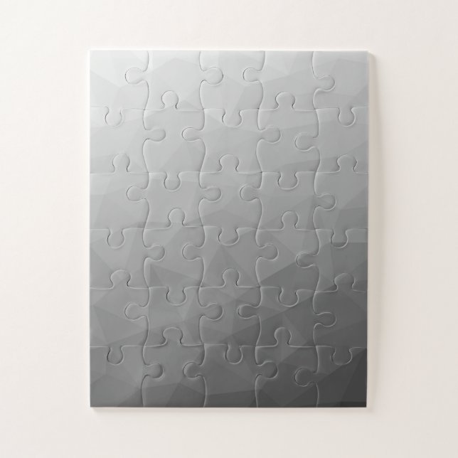 Grauer Gradient-Geometrisches-Netzmuster Puzzle (Vertikal)
