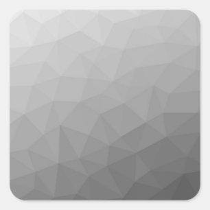 Grauer Gradient-Geometrisches-Netzmuster Quadratischer Aufkleber