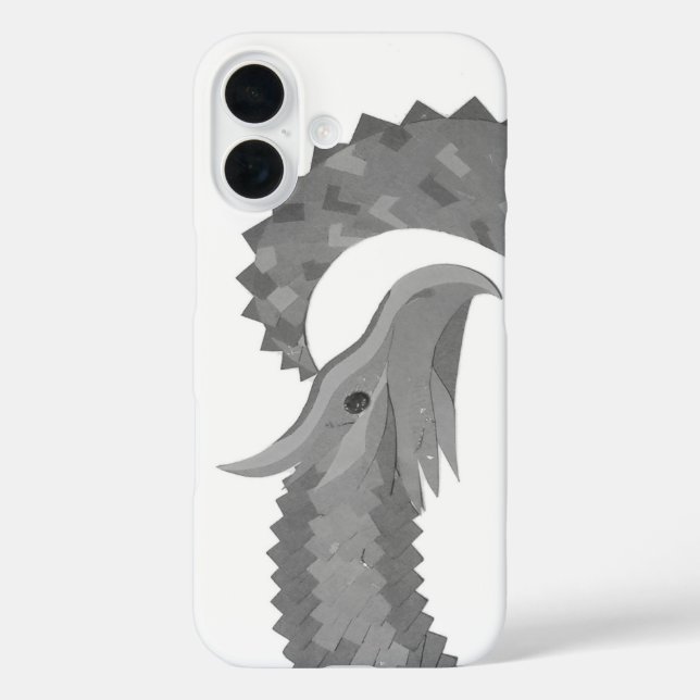 Grauer Herzdrache auf weißem Case-Mate-iPhone-Gehä Case-Mate iPhone Hülle (Rückseite)