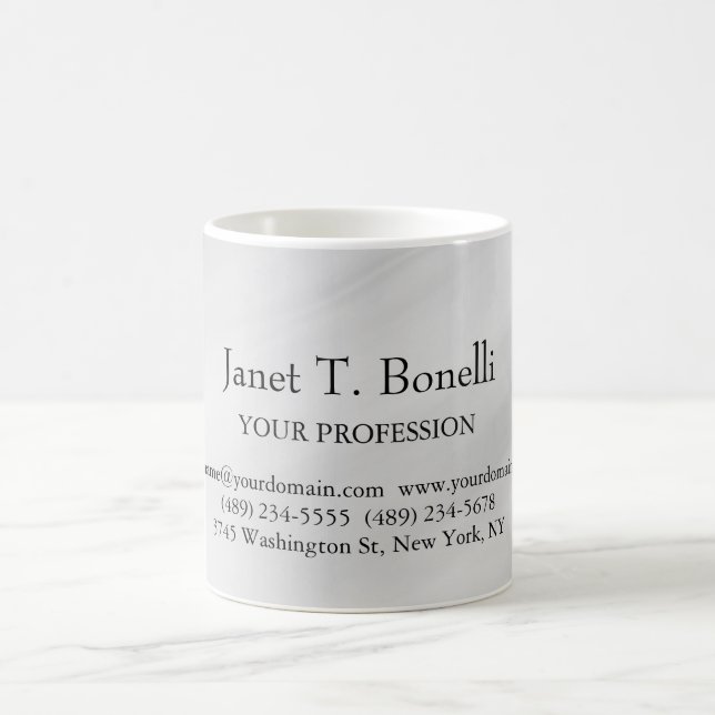 Grauer Hintergrund Elegant Schlicht Einfach Berufl Kaffeetasse (Mittel)