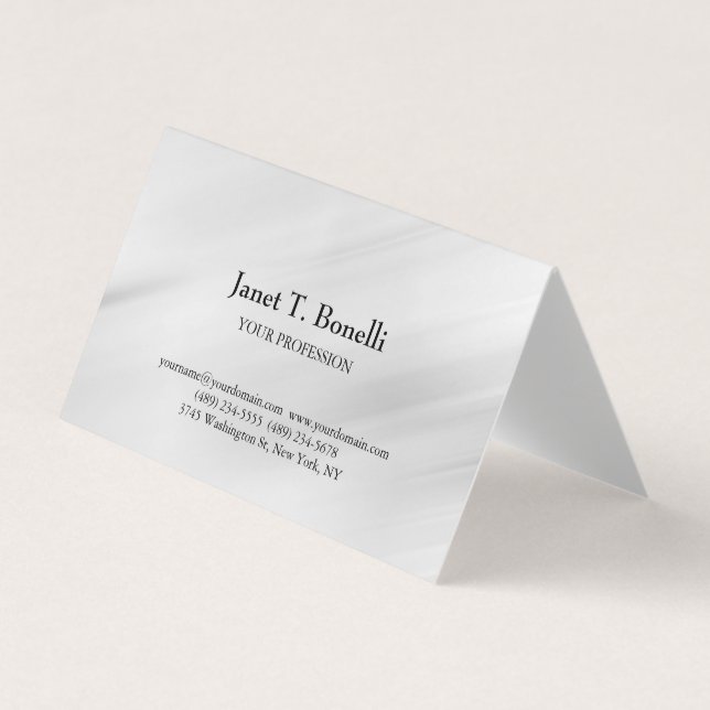 Grauer Hintergrund Elegant Schlicht Einfach Berufl Visitenkarten (Vorderseite)