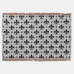 Grauer Hintergrund Fleur-de-lis-Muster Decke