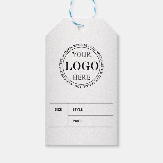 Grauer Hintergrund für benutzerdefinierte Logos Ge Geschenkanhänger (Vorderseite)