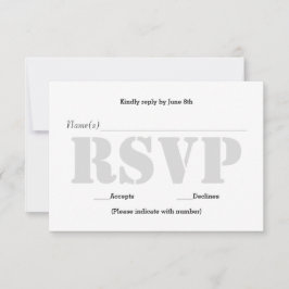 Grauer Hintergrund - RSVP-Antwortkarte RSVP Karte