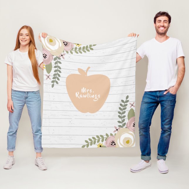 Grauer hölzerner staubiger rosa Apple-mit Fleecedecke (Beispiel)